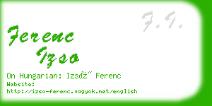 ferenc izso business card